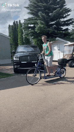 걸으면서 타는 자전거.gif | 인스티즈