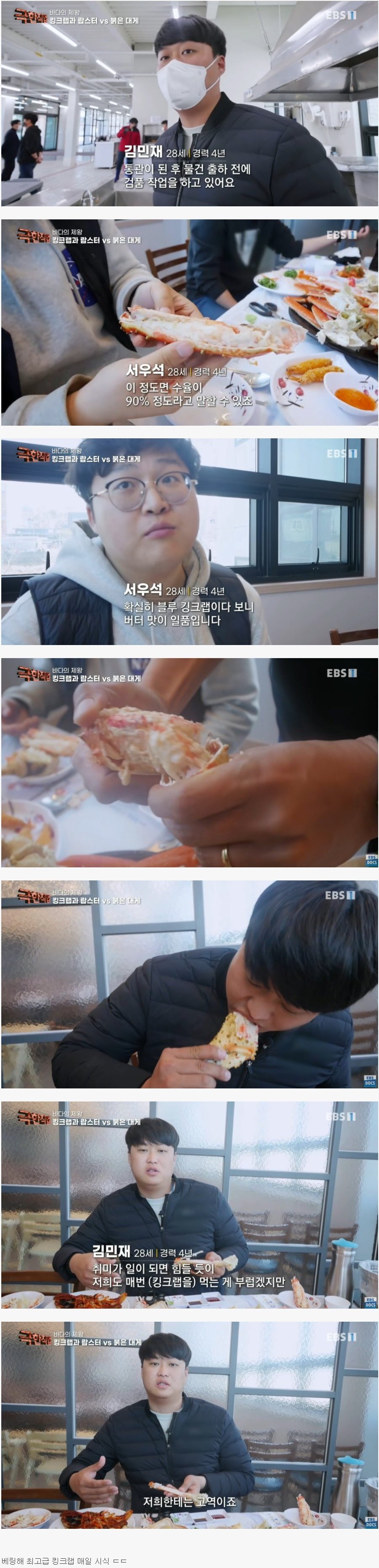 매일 킹크랩을 먹어보는 극한직업 | 인스티즈