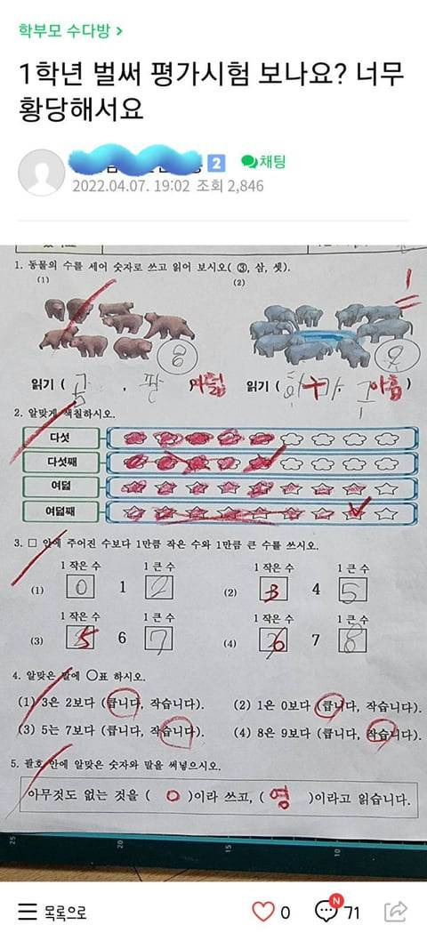 맘카페에서 논란이었던 잔인하고 무자비한 채점 방식 | 인스티즈