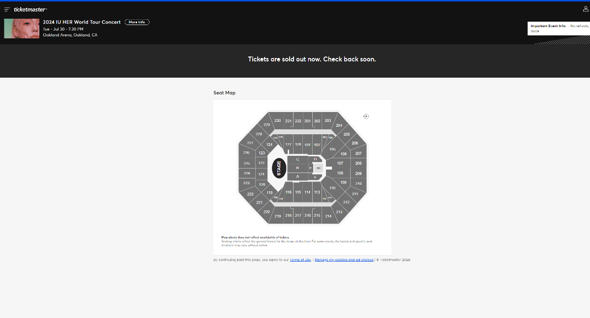 오늘 티켓팅 열린 아이유 미국 콘서트 좌석 현황.jpg | 인스티즈