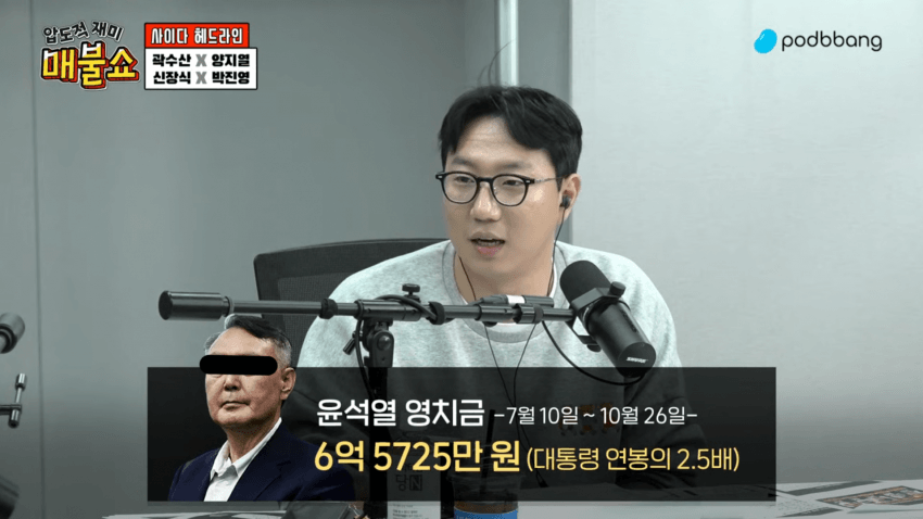윤석열이 빤스 퍼포먼스해서 100일간 벌어들인 영치금이 6억 5천 (대통령 연봉 2.5배) | 인스티즈