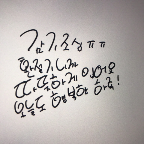 생각보다 엄청 글씨체가 귀엽다는 아이돌.jpg | 인스티즈