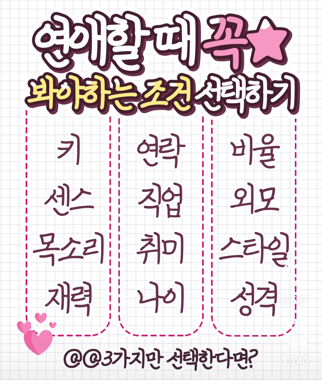 연애할때 꼭 보는 3가지 | 인스티즈