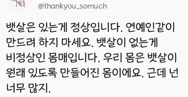 뱃살은 있는게 정상입니다 | 인스티즈