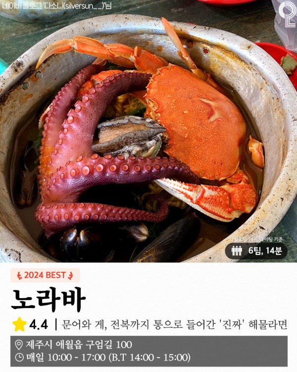 캐치테이블이 공개한 2024 제주 맛집 TOP12 | 인스티즈