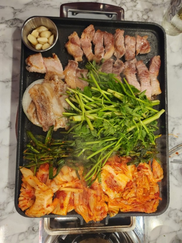 미나리 김치 삼겹살.jpg | 인스티즈