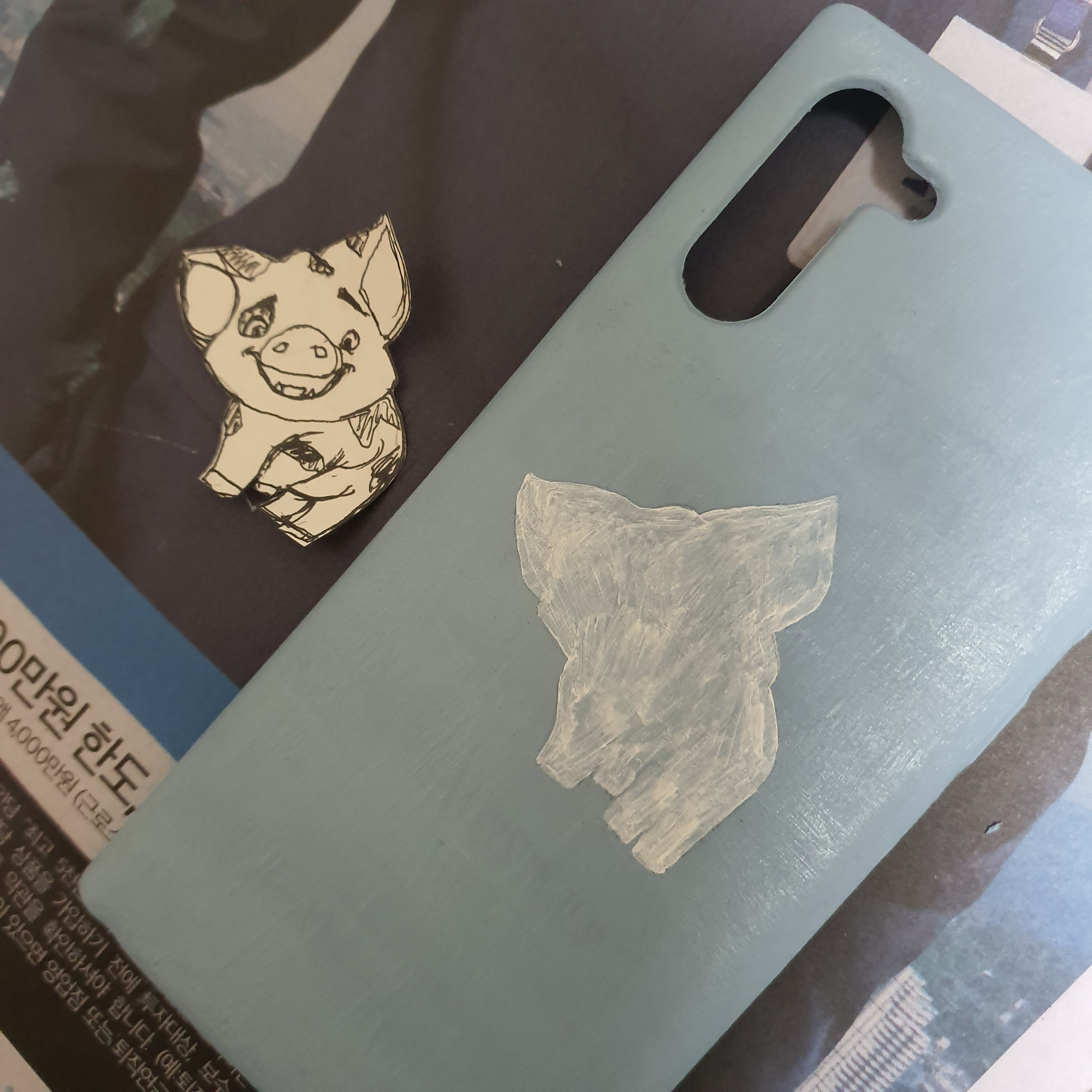 피포페인팅 남은 물감 아깝다. 폰케이스 만들자 | 인스티즈