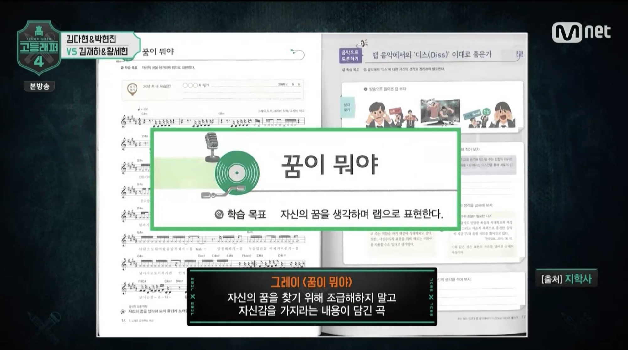 고등래퍼 보다가 충격받은 요즘 음악 교과서 내용 | 인스티즈