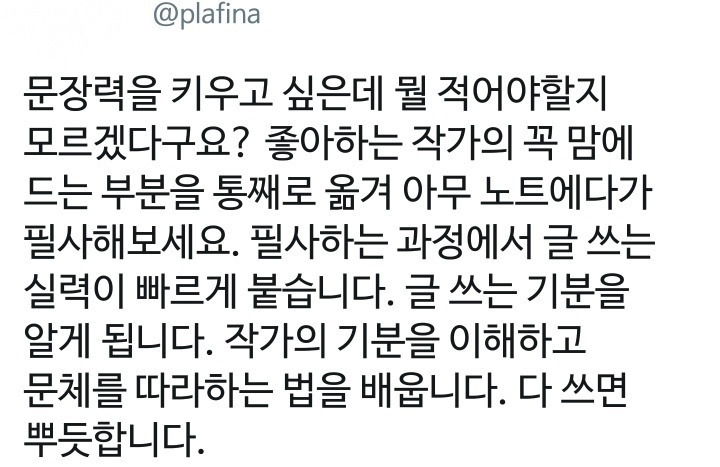 어휘력 향상에는 필사가 가장 빠르다 | 인스티즈