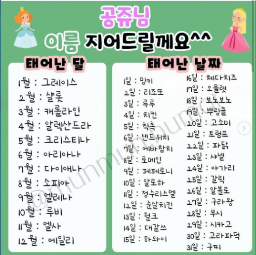 로판같은 이름 짓기 | 인스티즈