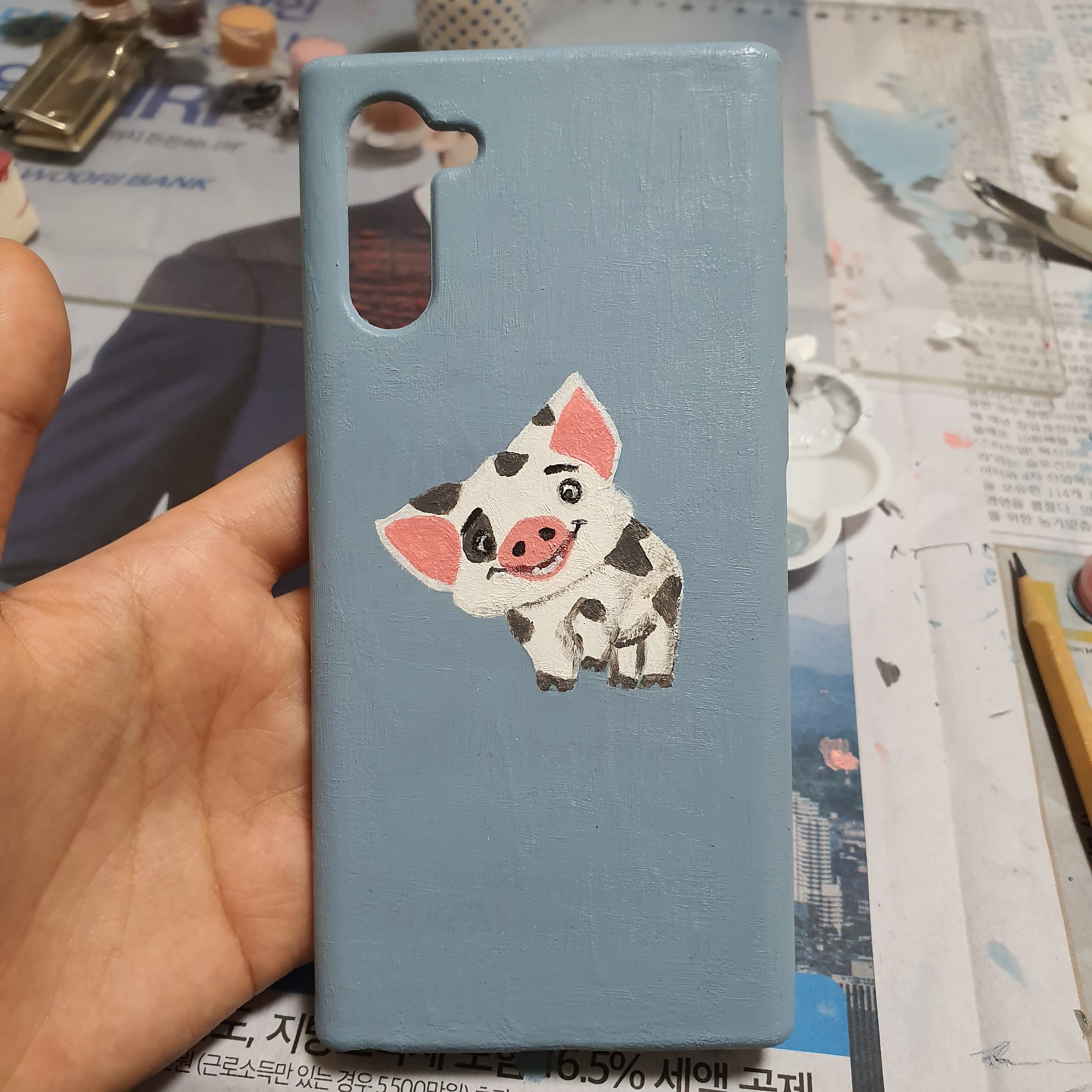 피포페인팅 남은 물감 아깝다. 폰케이스 만들자 | 인스티즈