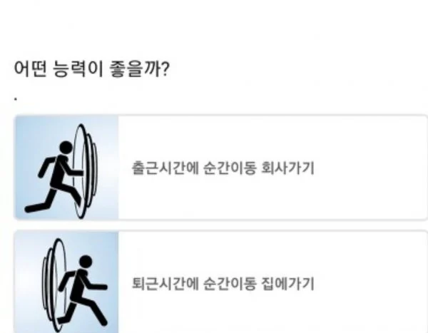 순간이동 출퇴근 능력을 가지게 된다면 당신의 선택은?? .jpg | 인스티즈