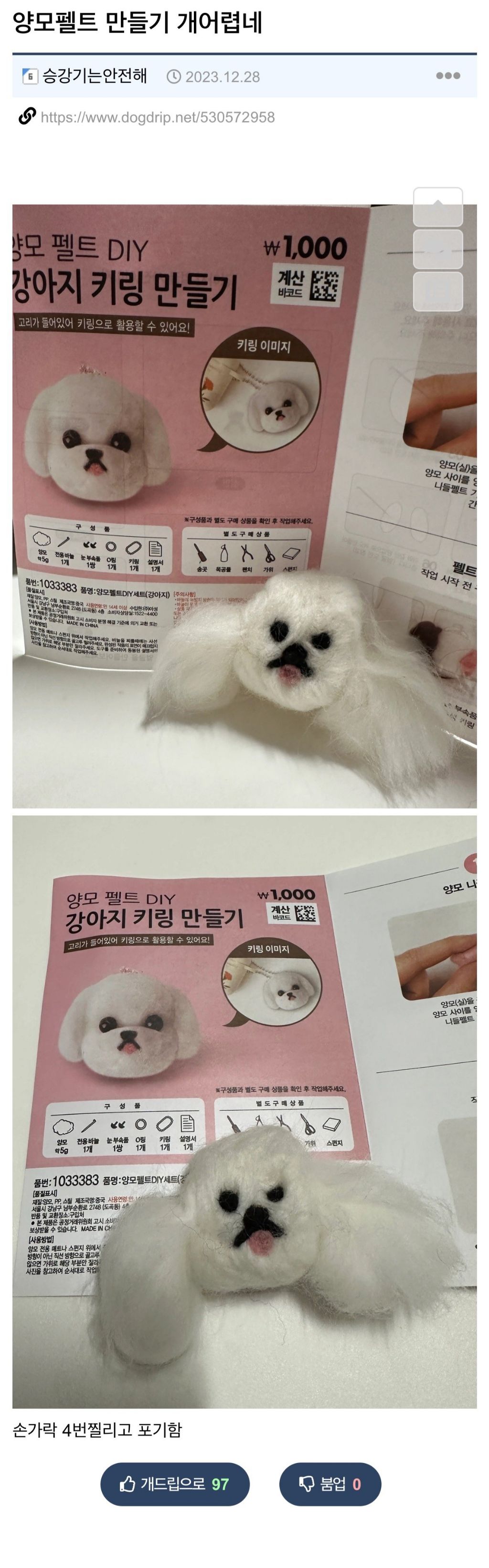양모펠트 만들기 개어렵네 | 인스티즈