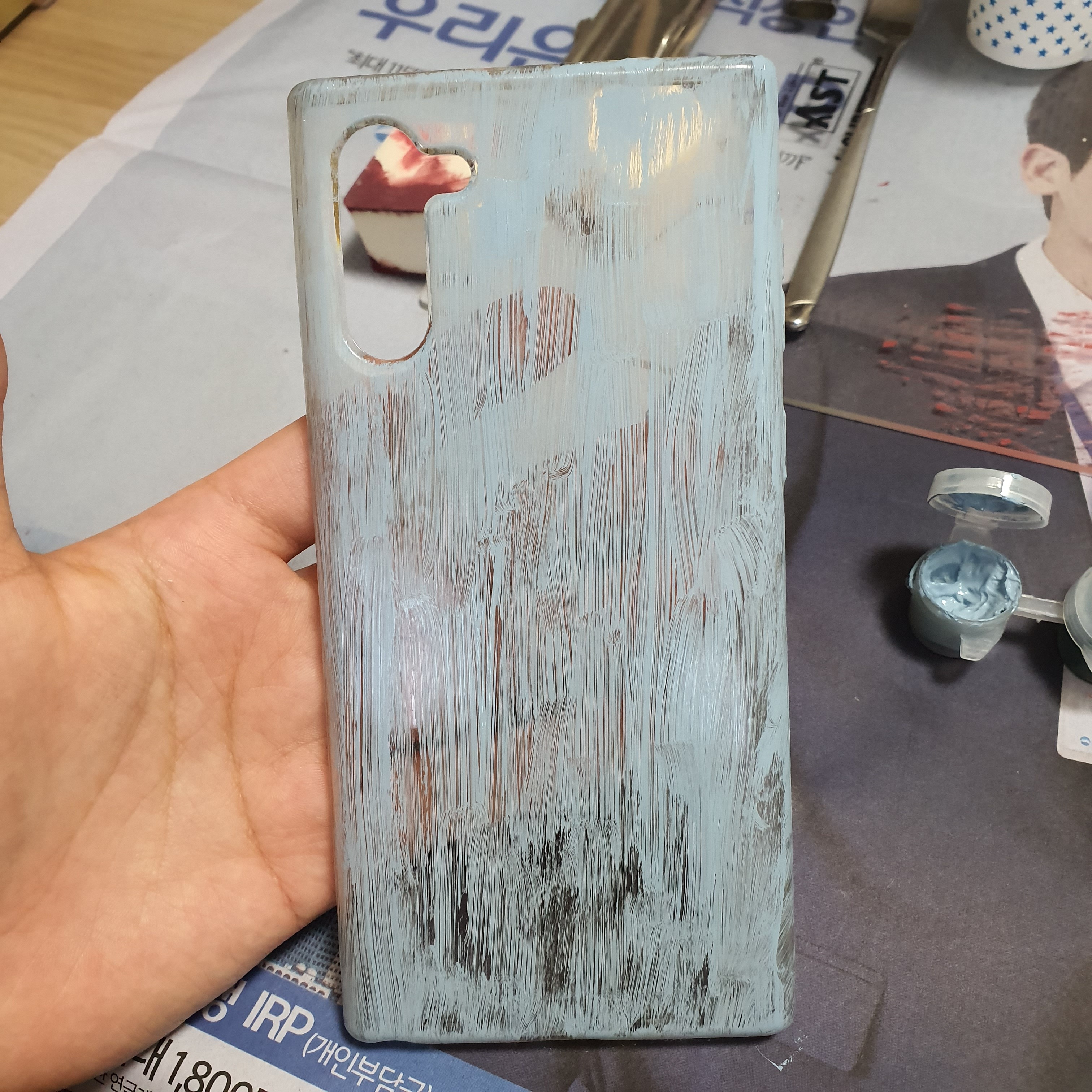 피포페인팅 남은 물감 아깝다. 폰케이스 만들자 | 인스티즈