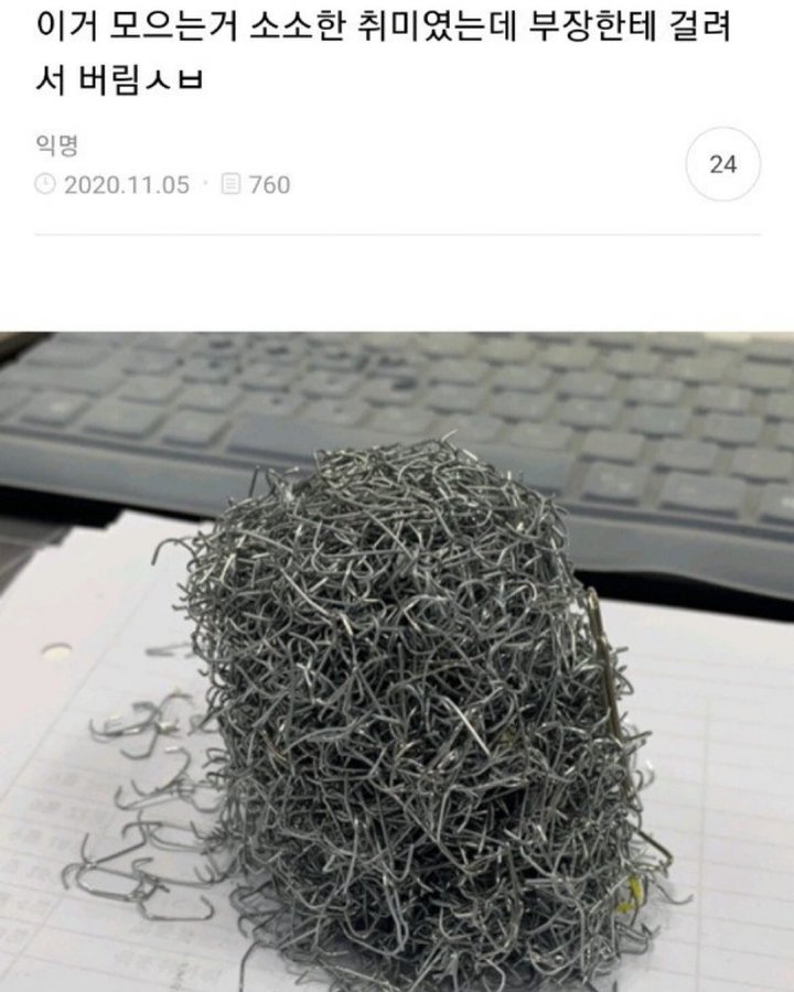 이거 모으는거 소소한 취미였는데 부장한테 걸려서 버림 | 인스티즈