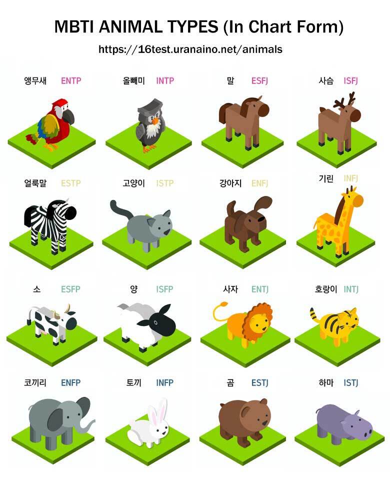 MBTI 유형별 동물 | 인스티즈