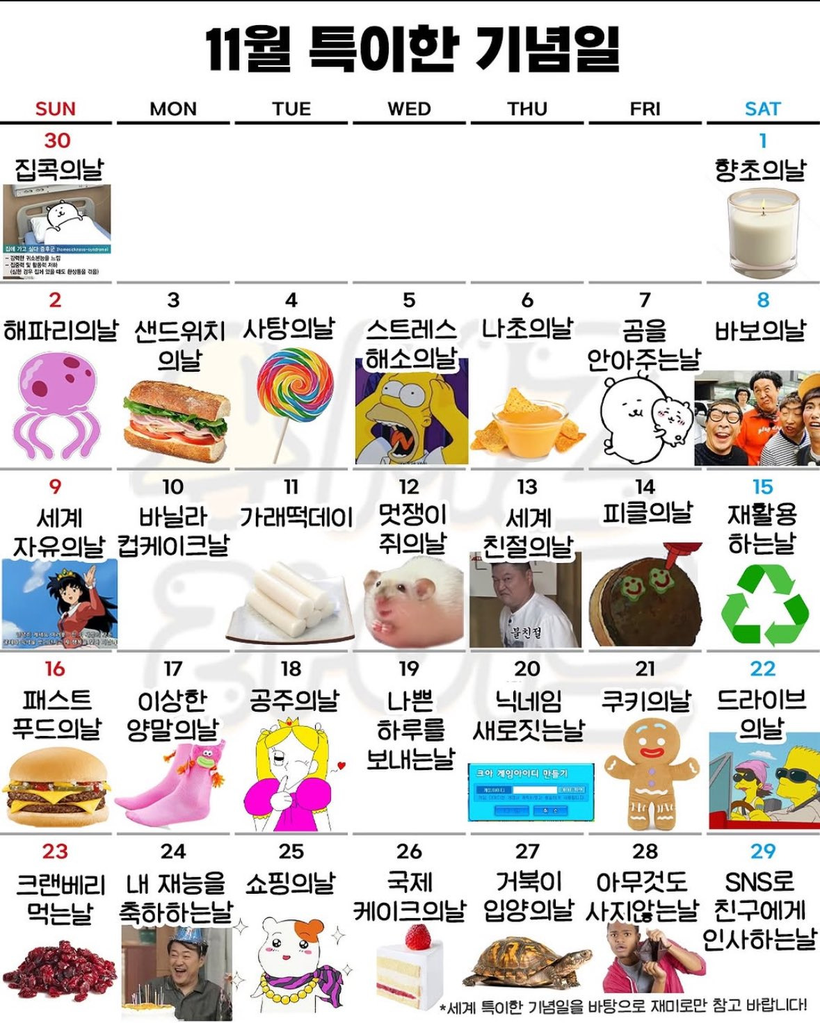 11월의 특이한 기념일 | 인스티즈