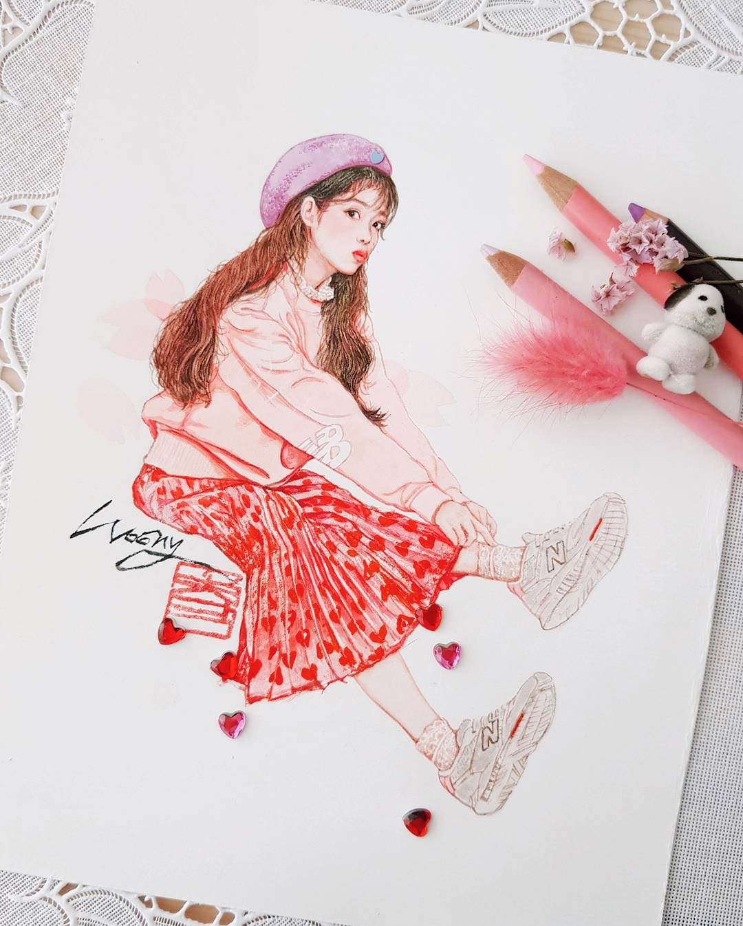 아이유가 좋아요 누른 팬아트.. | 인스티즈