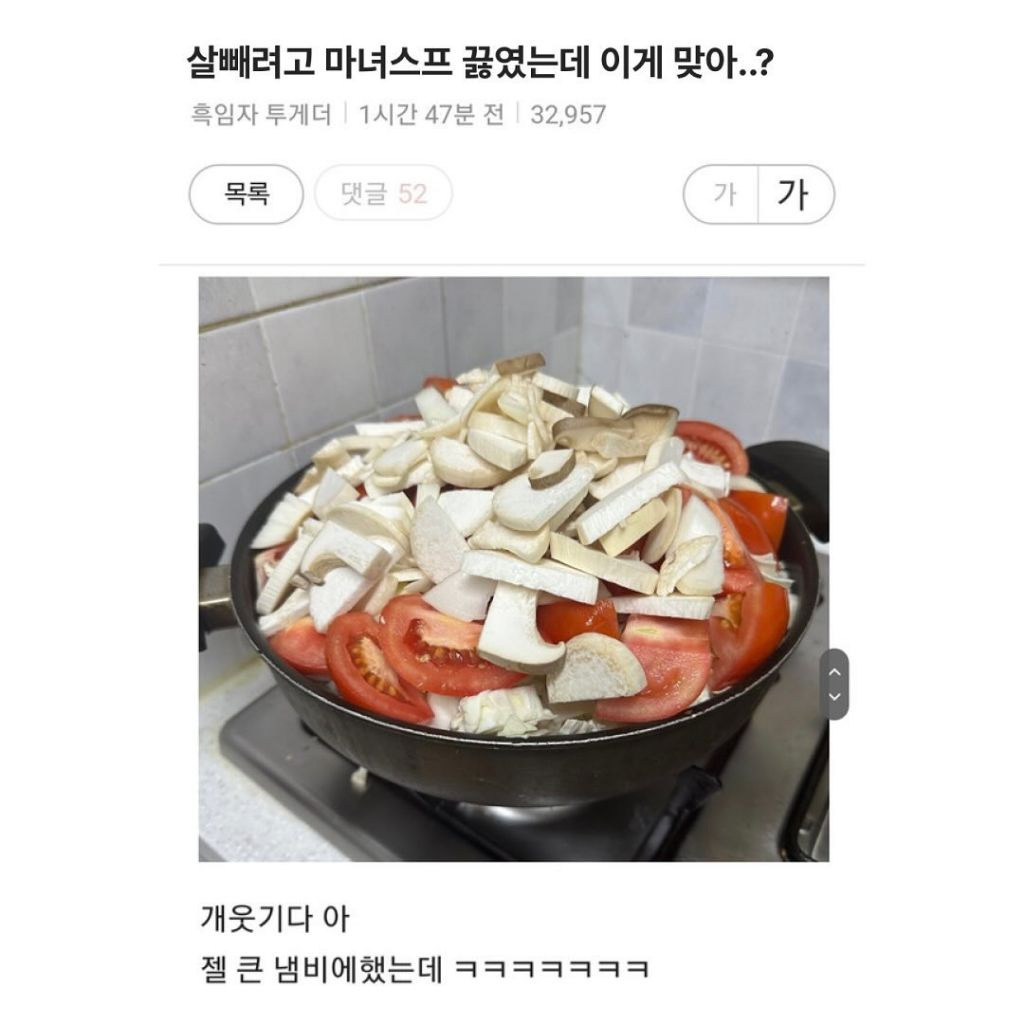 살빼려고 마녀스프 끓였는데 이게 맞아..? | 인스티즈