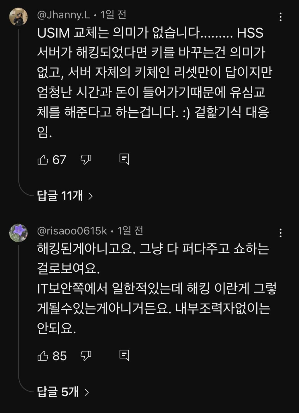 SKT해킹과 유심교체관련 전문가 의견 | 인스티즈