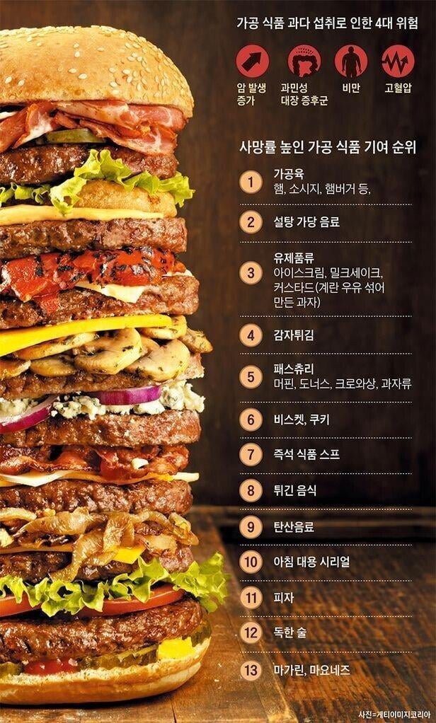사망율 높이는 가공식품 순위 | 인스티즈