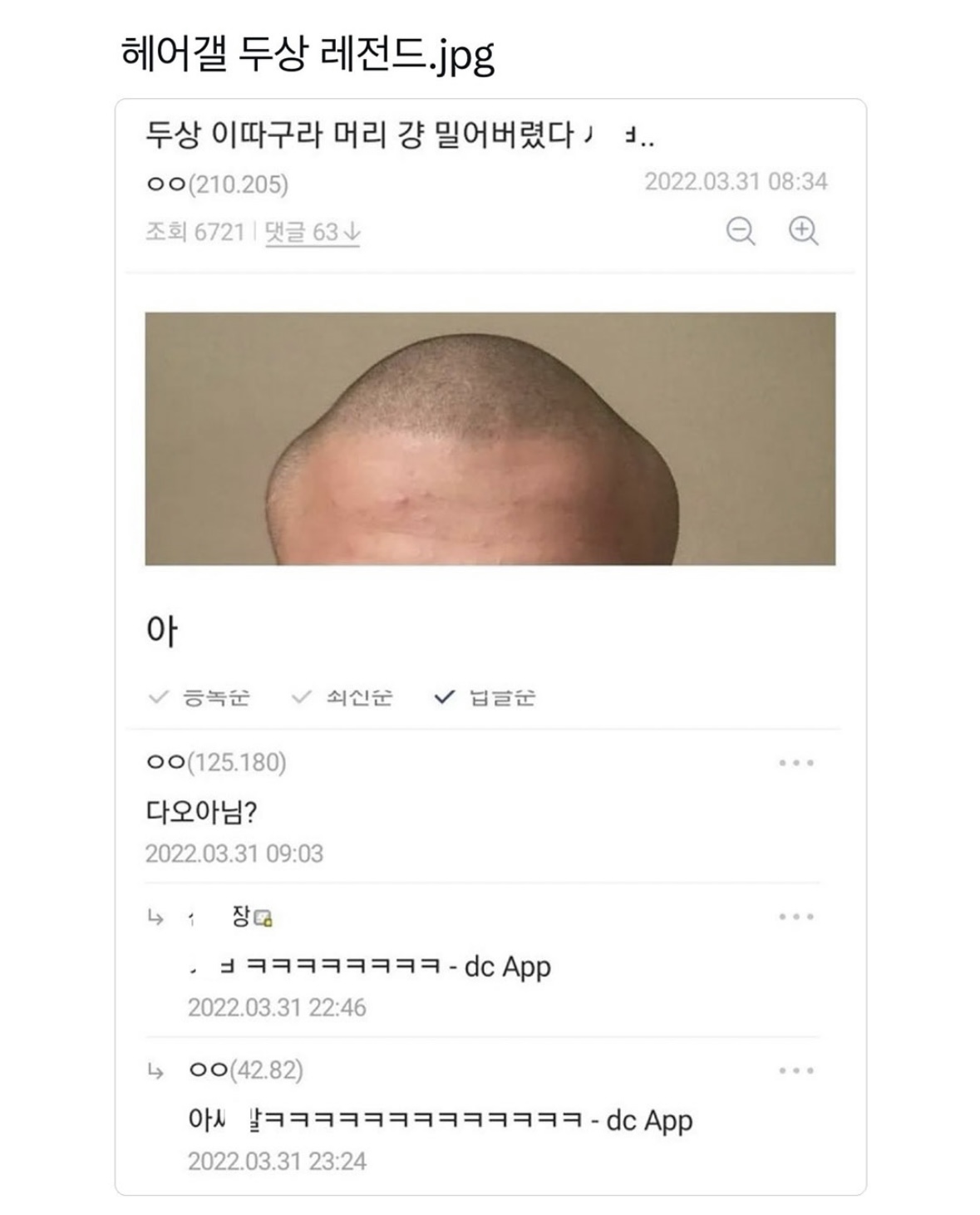 헤어갤 두상 레전드.jpg | 인스티즈