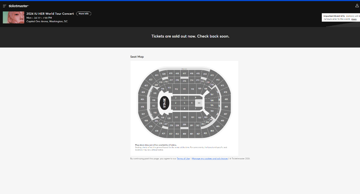 오늘 티켓팅 열린 아이유 미국 콘서트 좌석 현황.jpg | 인스티즈