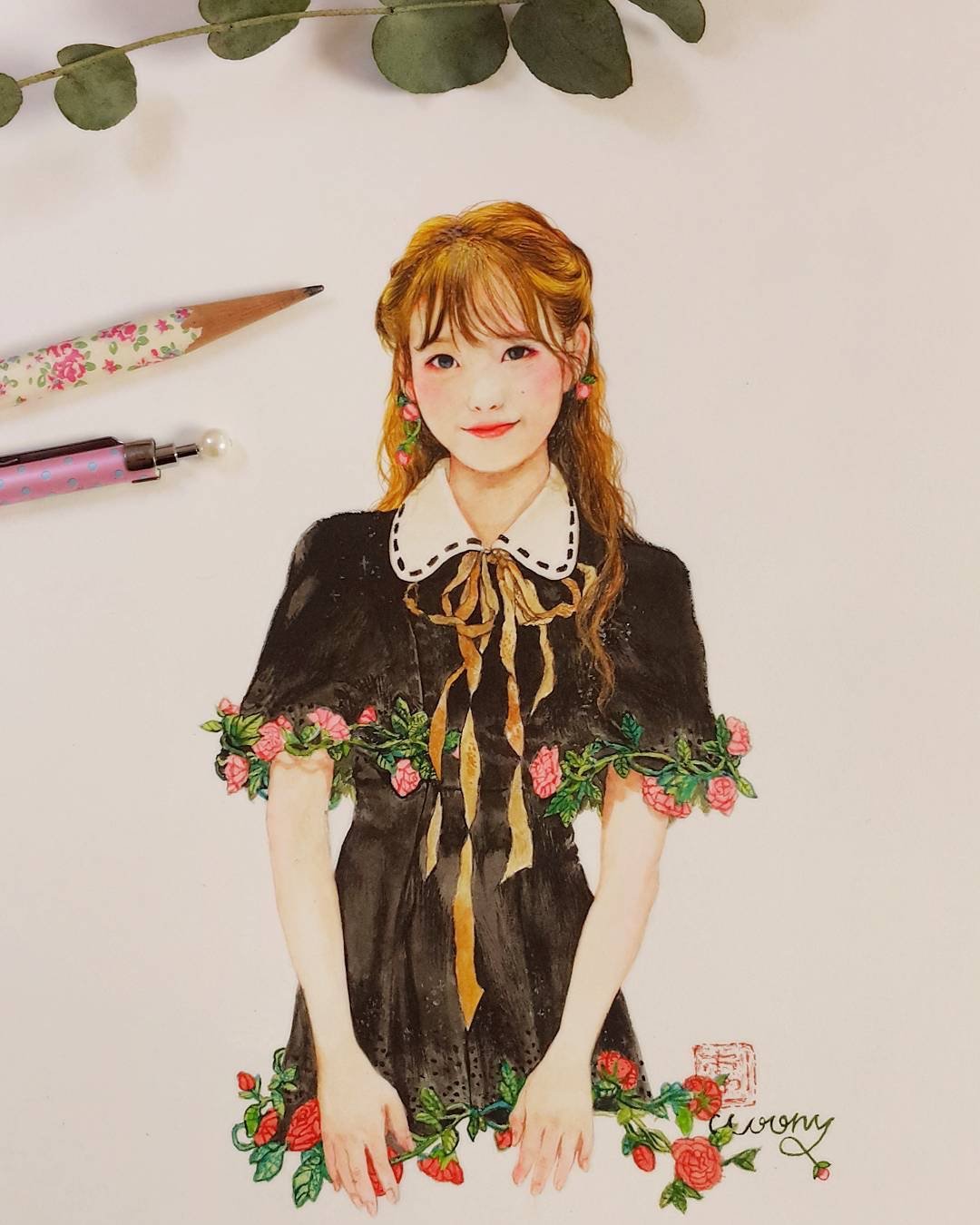 아이유가 좋아요 누른 팬아트.. | 인스티즈