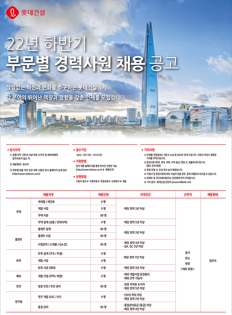 롯데건설(주) 이미지