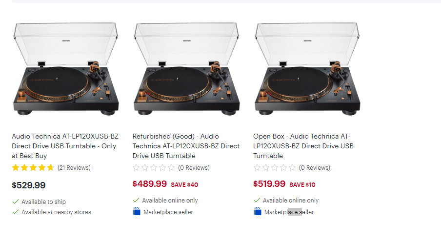 Audio Technica AT-LP120XUSB-BZ Direct Drive USB Turntable 판매