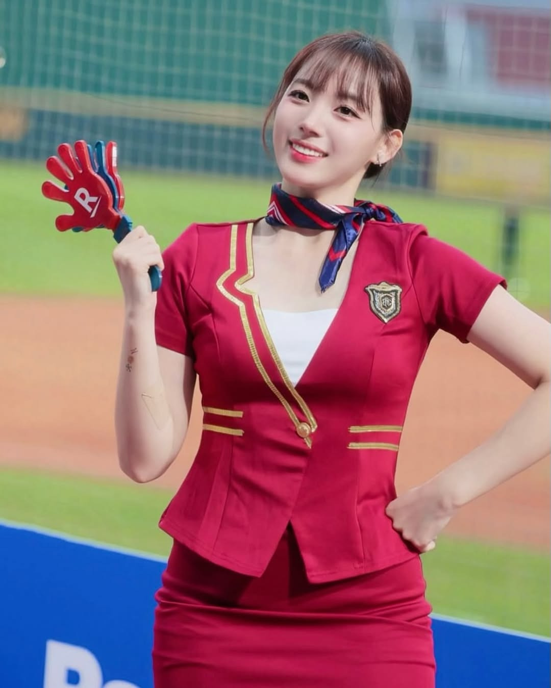 하지원 치어리더 스튜어디스 컨셉 복장.jpg | 인스티즈