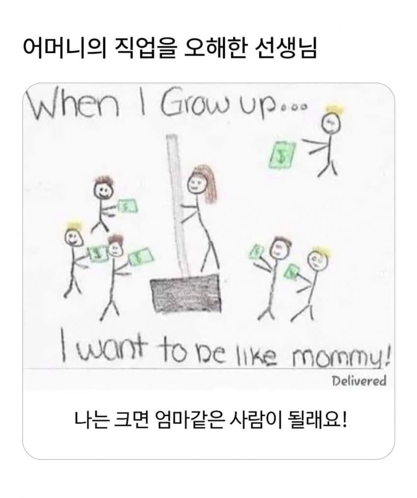아이가 엄마 직업을 보고 그린 그림 | 인스티즈