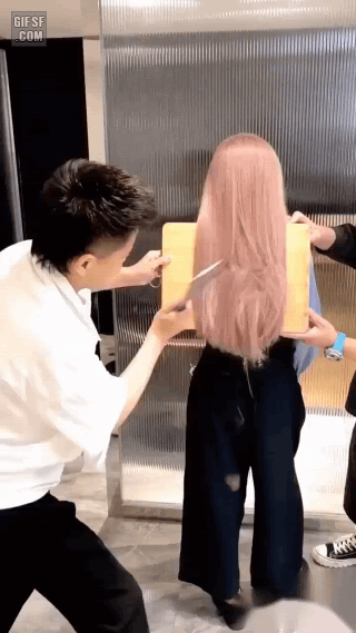 식칼로 머리카락 자르기 | 인스티즈