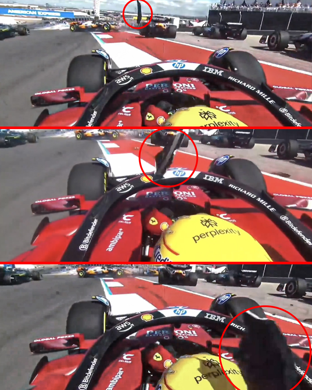 [F1] 헤일로 덕분에 큰 부상을 면한 루이스 해밀턴 | 인스티즈