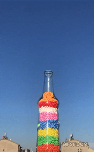 알갱이로 가득찬 병에 물을 넣으면? | 인스티즈