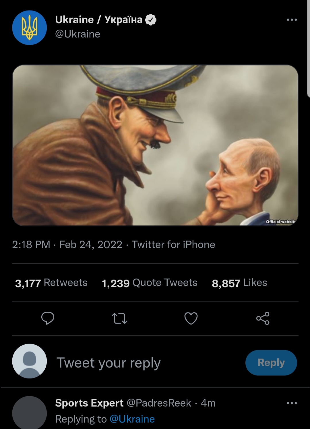 우크라이나 공식 트위터 | 인스티즈