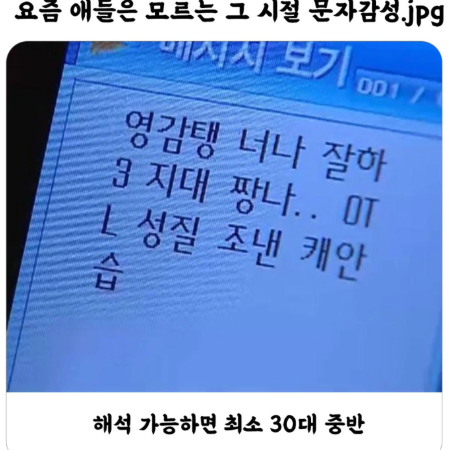요즘 애들은 모르는 그 시절 문자 감성 | 인스티즈