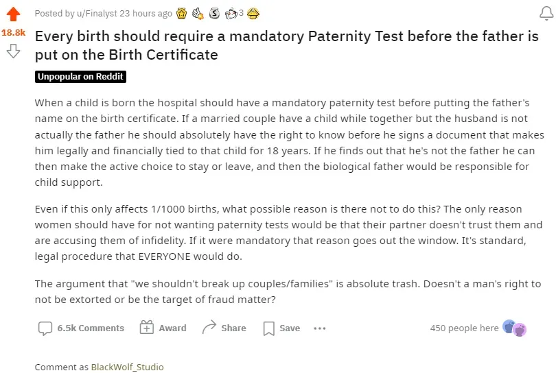 친자검사를 의무화 하자는 사람 | 인스티즈