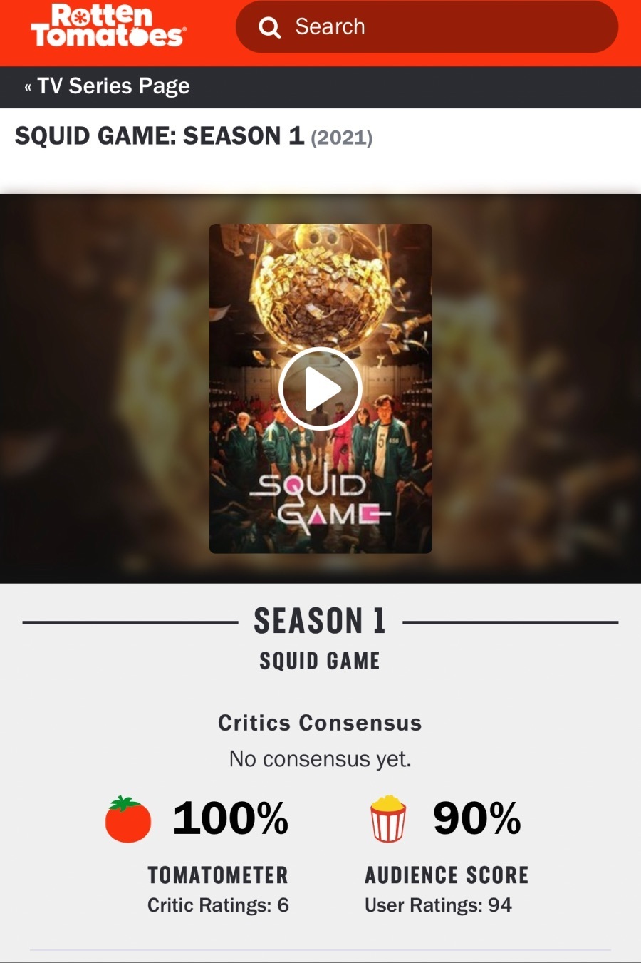 오징어게임 넷플릭스 평론가 토마토 지수 근황 ㄷㄷㄷ.jpg | 인스티즈