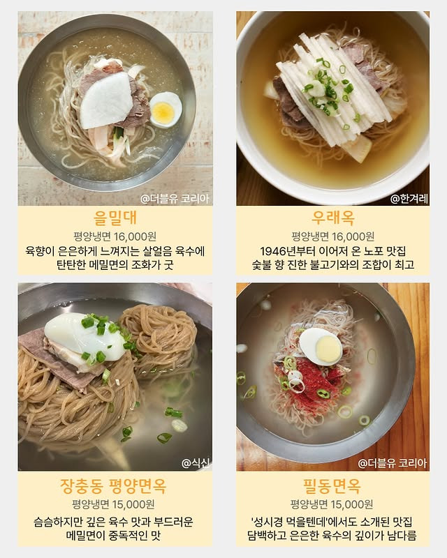 평양냉면 이미지