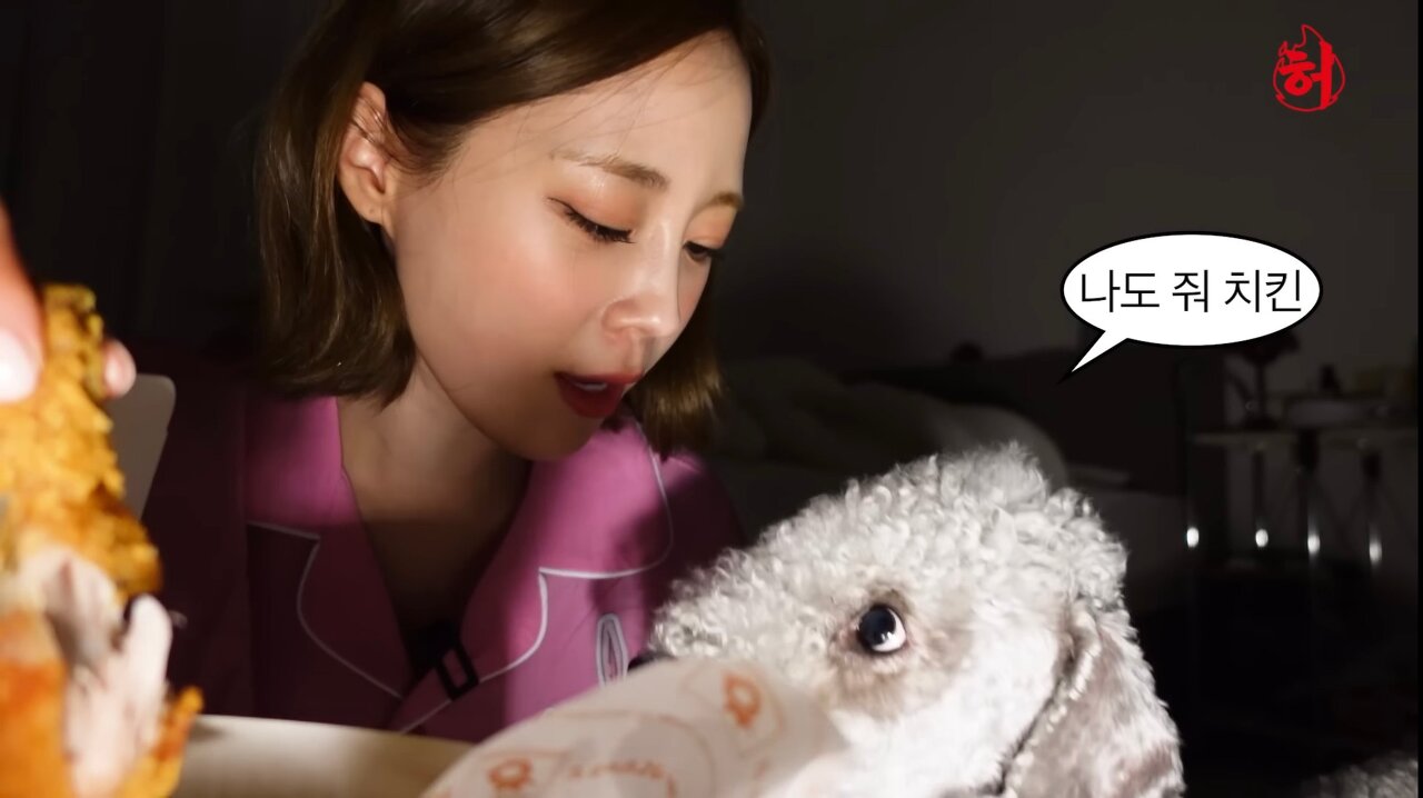 친언니 방에서 몰래 치킨 먹기 시도하는 허영지 | 인스티즈