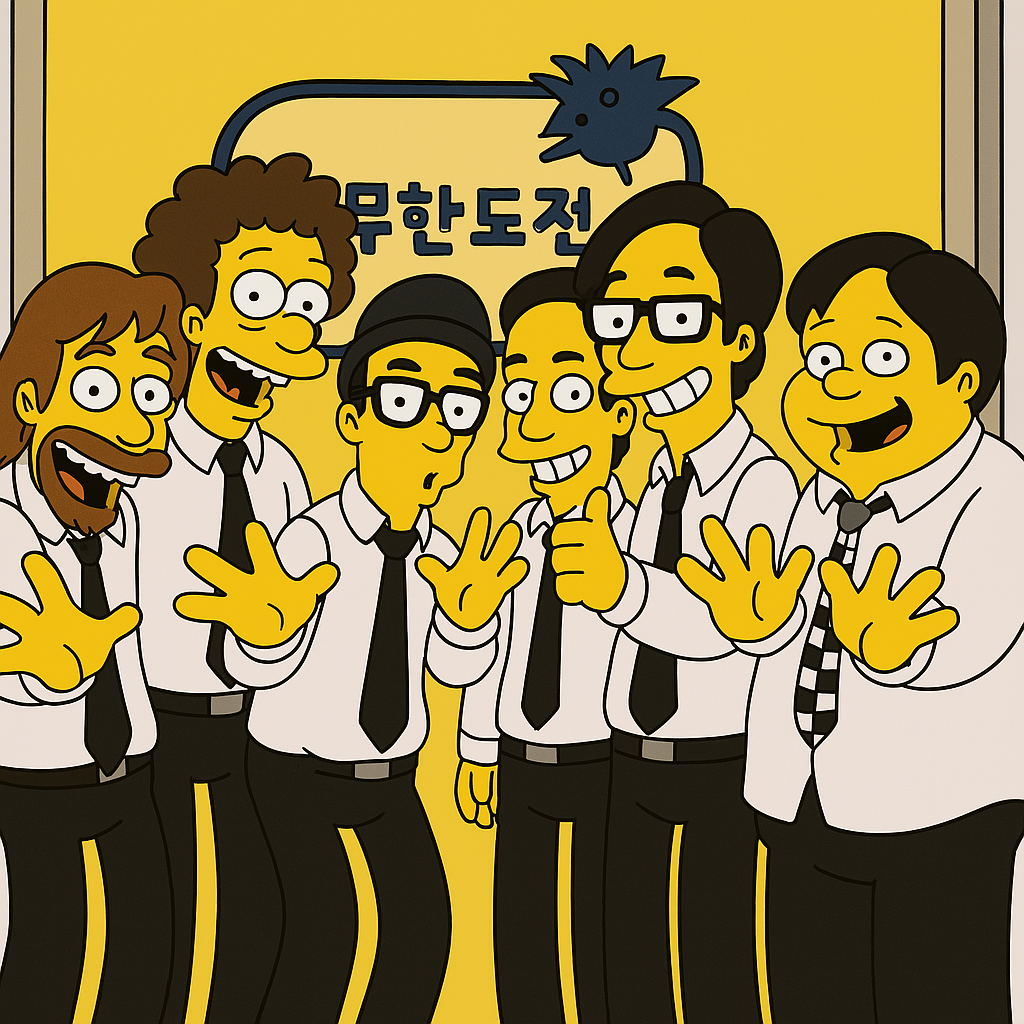 챗gpt가 그려준 심슨버전 무한도전&1박2일 | 인스티즈