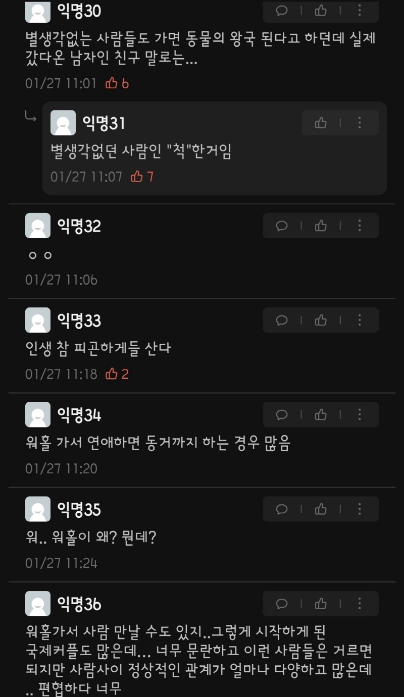 여자 워홀 유학 가면 거르라는 말에 빡친 에타인.jpg | 인스티즈