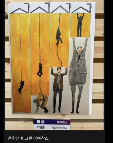 중학생이 그린 ＜아빠찬스＞ - 웃긴자료 ‥‥‥‥‥、 - 도탁스 (DOTAX) 중학생이 그린 ＜아빠찬스＞
