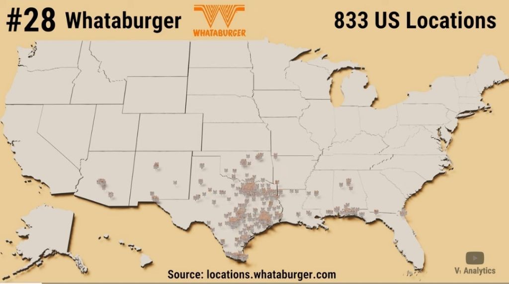 미국 패스트푸드 체인점 점포수 top 30 | 인스티즈