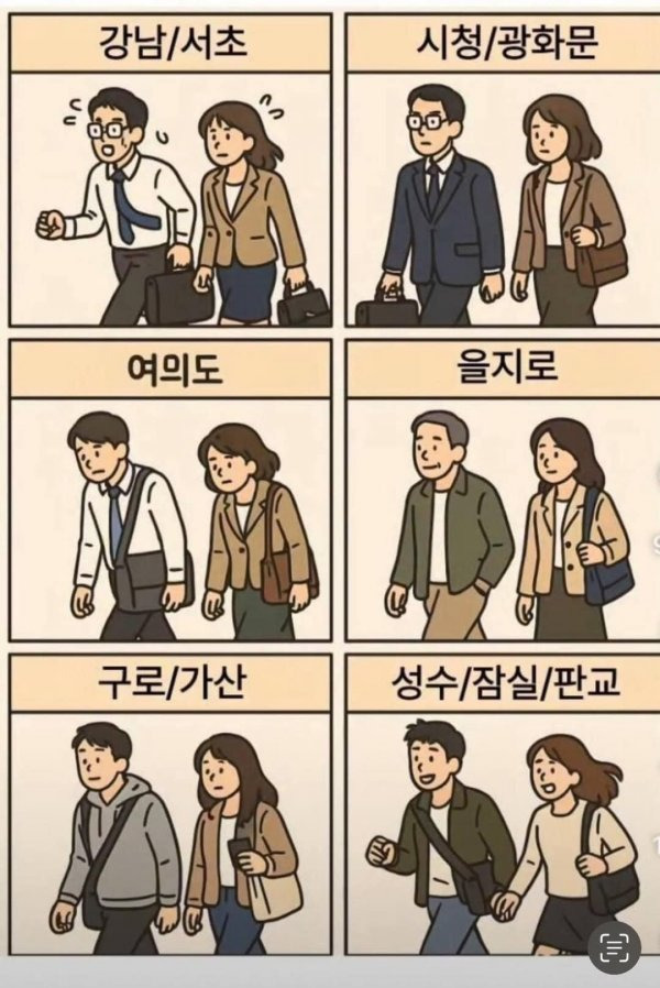 서울 직장인 지역별 옷차림 | 인스티즈