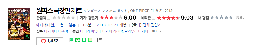 원피스 극장판 중에서 제일 작품성 있다고 생각되는 작품 | 인스티즈