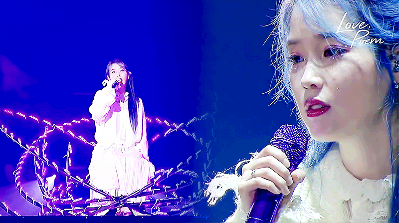 파랑머리 아이유.gif | 인스티즈