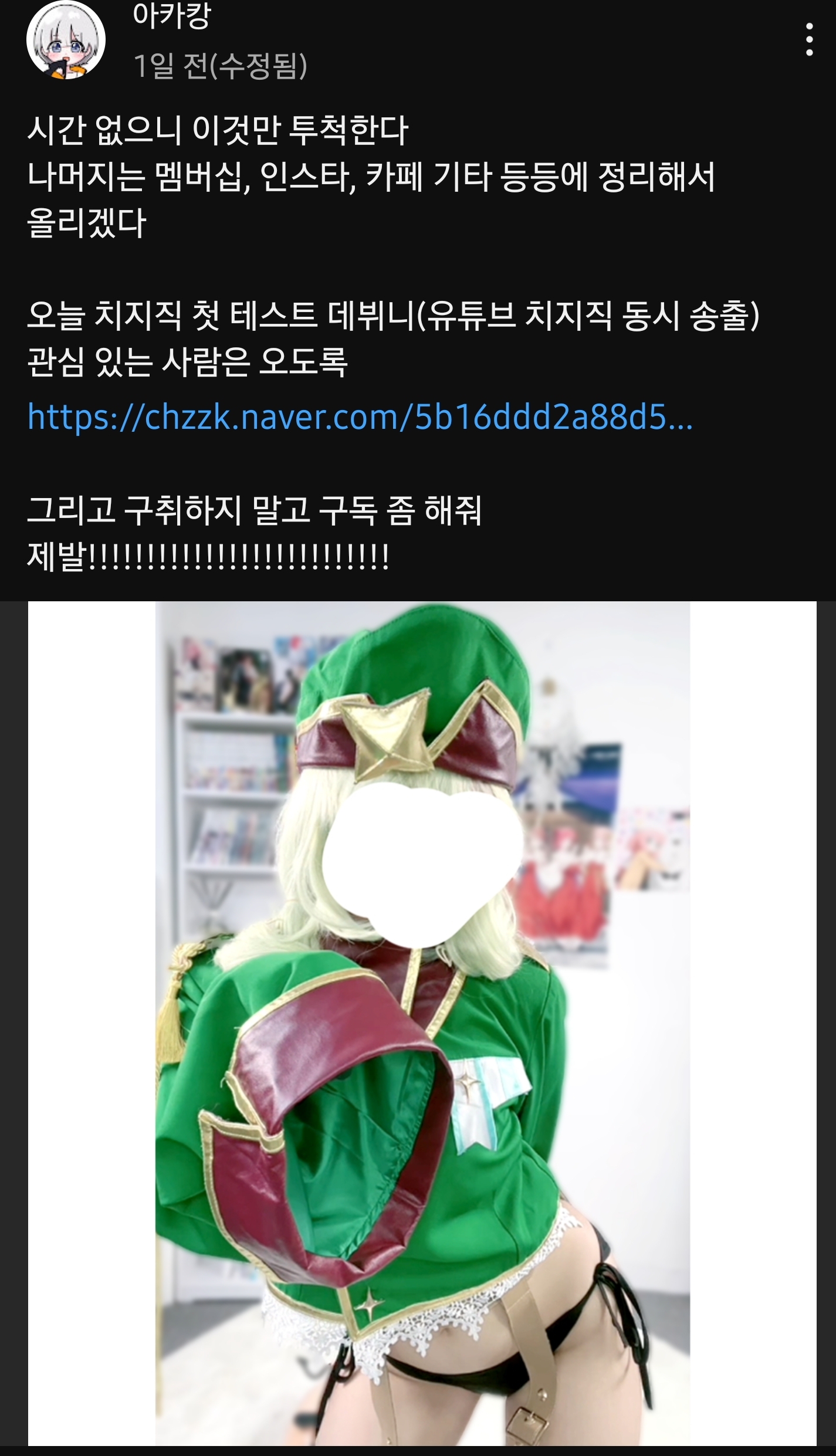 하룻밤에 망해버린 애니리뷰 버튜버 아카캉 든황 | 인스티즈