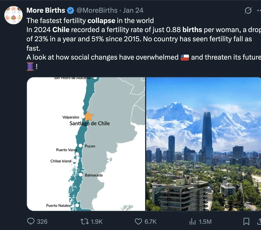 칠레는 전세계 2위의 저출산국가가 되었다 | 인스티즈